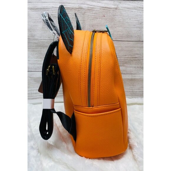 Loungefly Disney Mickey Mouse Pumpkin Halloween Cosplay Mini Backpack NWT - Picture 2 of 7